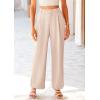 imagePRETTYGARDEN Wide Leg Pants for Women Trendy 2026 Fall High Waisted Business Casual Outfits Work Pant TrousersBeige