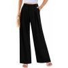 imagePRETTYGARDEN Wide Leg Pants for Women Trendy 2026 Fall High Waisted Business Casual Outfits Work Pant TrousersBlack