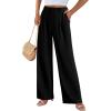 imagePRETTYGARDEN Wide Leg Pants for Women Trendy 2026 Fall High Waisted Business Casual Outfits Work Pant TrousersBlack