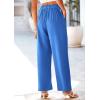 imagePRETTYGARDEN Wide Leg Pants for Women Trendy 2026 Fall High Waisted Business Casual Outfits Work Pant TrousersBlue