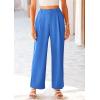 imagePRETTYGARDEN Wide Leg Pants for Women Trendy 2026 Fall High Waisted Business Casual Outfits Work Pant TrousersBlue