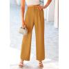 imagePRETTYGARDEN Wide Leg Pants for Women Trendy 2026 Fall High Waisted Business Casual Outfits Work Pant TrousersBrown Yellow