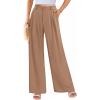 imagePRETTYGARDEN Wide Leg Pants for Women Trendy 2026 Fall High Waisted Business Casual Outfits Work Pant TrousersKhaki