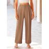 imagePRETTYGARDEN Wide Leg Pants for Women Trendy 2026 Fall High Waisted Business Casual Outfits Work Pant TrousersKhaki