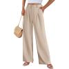 imagePRETTYGARDEN Wide Leg Pants for Women Trendy 2026 Fall High Waisted Business Casual Outfits Work Pant TrousersLight Khaki