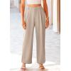 imagePRETTYGARDEN Wide Leg Pants for Women Trendy 2026 Fall High Waisted Business Casual Outfits Work Pant TrousersLight Khaki