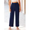 imagePRETTYGARDEN Wide Leg Pants for Women Trendy 2026 Fall High Waisted Business Casual Outfits Work Pant TrousersNavy