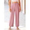 imagePRETTYGARDEN Wide Leg Pants for Women Trendy 2026 Fall High Waisted Business Casual Outfits Work Pant TrousersPink