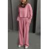 imagePRETTYGARDEN Womens 2024 Fall 2 Piece Tracksuit Outfits Casual Long Sleeve Pullover Tops And Palazzo Pants Sets