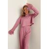imagePRETTYGARDEN Womens 2024 Fall 2 Piece Tracksuit Outfits Casual Long Sleeve Pullover Tops And Palazzo Pants Sets