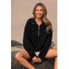 imagePRETTYGARDEN Womens 2024 Fall Sweatshirt Half Zip Collar Pullover Tops Oversized Long Sleeve Plain Casual Jacket Clothes