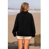 imagePRETTYGARDEN Womens 2024 Fall Sweatshirt Half Zip Collar Pullover Tops Oversized Long Sleeve Plain Casual Jacket Clothes