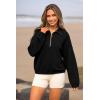 imagePRETTYGARDEN Womens 2024 Fall Sweatshirt Half Zip Collar Pullover Tops Oversized Long Sleeve Plain Casual Jacket Clothes