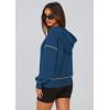 imagePRETTYGARDEN Womens 2026 Fall Hooded Sweatshirts Long Sleeve Half Zip Cropped Hoodies Pullover Winter Fashion ClothesDark Blue