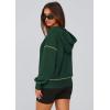 imagePRETTYGARDEN Womens 2026 Fall Hooded Sweatshirts Long Sleeve Half Zip Cropped Hoodies Pullover Winter Fashion ClothesDark Green