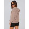 imagePRETTYGARDEN Womens 2026 Fall Hooded Sweatshirts Long Sleeve Half Zip Cropped Hoodies Pullover Winter Fashion ClothesKhaki