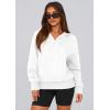 imagePRETTYGARDEN Womens 2026 Fall Hooded Sweatshirts Long Sleeve Half Zip Cropped Hoodies Pullover Winter Fashion ClothesStyle 3white
