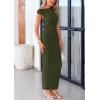 imagePRETTYGARDEN Womens 2026 Summer Formal Maxi Dresses Sleeveless One Shoulder Bodycon Ruched Mesh Wedding Guest Cocktail DressArmy Green