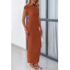 imagePRETTYGARDEN Womens 2026 Summer Formal Maxi Dresses Sleeveless One Shoulder Bodycon Ruched Mesh Wedding Guest Cocktail DressCaramel