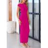 imagePRETTYGARDEN Womens 2026 Summer Formal Maxi Dresses Sleeveless One Shoulder Bodycon Ruched Mesh Wedding Guest Cocktail DressRose Red