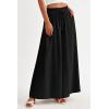 imagePRETTYGARDEN Womens 2026 Summer Wide Leg Palazzo Pants High Waisted Flowy Pockets Spring Casual Lounge Boho Beach TrousersBlack