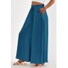 imagePRETTYGARDEN Womens 2026 Summer Wide Leg Palazzo Pants High Waisted Flowy Pockets Spring Casual Lounge Boho Beach TrousersLake Blue