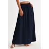 imagePRETTYGARDEN Womens 2026 Summer Wide Leg Palazzo Pants High Waisted Flowy Pockets Spring Casual Lounge Boho Beach TrousersNavy
