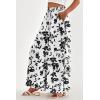 imagePRETTYGARDEN Womens 2026 Summer Wide Leg Palazzo Pants High Waisted Flowy Pockets Spring Casual Lounge Boho Beach TrousersPrint Black