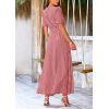 imagePRETTYGARDEN Womens Boho Floral Maxi Dress Summer Short Sleeve Wrap V Neck Long Flowy Beach Vacation Wedding Guest DressesDot Red White