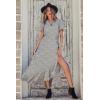 imagePRETTYGARDEN Womens Boho Floral Maxi Dress Summer Short Sleeve Wrap V Neck Long Flowy Beach Vacation Wedding Guest DressesWhite Leopard