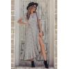 imagePRETTYGARDEN Womens Boho Floral Maxi Dress Summer Short Sleeve Wrap V Neck Long Flowy Beach Vacation Wedding Guest DressesWhite Leopard
