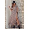 imagePRETTYGARDEN Womens Boho Floral Maxi Dress Summer Short Sleeve Wrap V Neck Long Flowy Beach Vacation Wedding Guest DressesWhite Red Floral