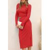imagePRETTYGARDEN Womens Fall 2 Piece Outfits Track Suits Long Sleeve Crop Tops Bodycon Midi Skirt Slit Dress Matching Sets