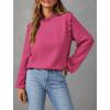 imagePRETTYGARDEN Womens Fall Fashion Blouse Dressy Casual Long Sleeve Crewneck Ruffle Loose Pullover Tops Shirt