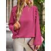 imagePRETTYGARDEN Womens Fall Fashion Blouse Dressy Casual Long Sleeve Crewneck Ruffle Loose Pullover Tops Shirt