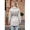 imagePRETTYGARDEN Womens Fall Fashion Winter Trench Coats Lapel Button Down Peacoat Belted Outerwear Casual Jackets Grey WhiteSmall