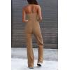 imagePRETTYGARDEN Womens Flare Jumpsuits Summer One Piece Outfits Strapless Tube Bodycon Yoga Pants Rompers