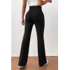 imagePRETTYGARDEN Womens Flare Leggings High Waisted Lightweight Sweatpants Casual Bell Bottom Bootcut Yoga Pants Solid BlackSmall