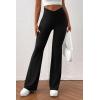 imagePRETTYGARDEN Womens Flare Leggings High Waisted Lightweight Sweatpants Casual Bell Bottom Bootcut Yoga Pants Solid BlackSmall