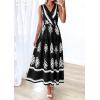 imagePRETTYGARDEN Womens Floral Maxi Dress 2026 Sleeveless Vneck Belt Ruffle Long Dresses Boho Summer Beach Vacation ClothesBlack