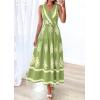 imagePRETTYGARDEN Womens Floral Maxi Dress 2026 Sleeveless Vneck Belt Ruffle Long Dresses Boho Summer Beach Vacation ClothesGreen