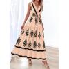 imagePRETTYGARDEN Womens Floral Maxi Dress 2026 Sleeveless Vneck Belt Ruffle Long Dresses Boho Summer Beach Vacation ClothesKhaki