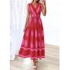 imagePRETTYGARDEN Womens Floral Maxi Dress 2026 Sleeveless Vneck Belt Ruffle Long Dresses Boho Summer Beach Vacation ClothesRed