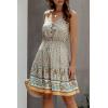 imagePRETTYGARDEN Womens Floral V Neck Spaghetti Strap Button Down Sundress Swing Ruffle Summer Mini Short Dress