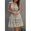 imagePRETTYGARDEN Womens Floral V Neck Spaghetti Strap Button Down Sundress Swing Ruffle Summer Mini Short Dress