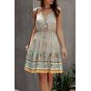 imagePRETTYGARDEN Womens Floral V Neck Spaghetti Strap Button Down Sundress Swing Ruffle Summer Mini Short Dress