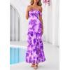 imagePRETTYGARDEN Womens Formal Cocktail Maxi Dresses 2026 Summer Off Shoulder Floral Mesh Bodycon Spring Wedding Guest DressFloral Purple