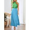 imagePRETTYGARDEN Womens Long Formal Satin Dress Mock Neck Sleeveless Side Slit Flowy Maxi Tank Dresses GreenSky BlueMedium