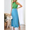 imagePRETTYGARDEN Womens Long Formal Satin Dress Mock Neck Sleeveless Side Slit Flowy Maxi Tank Dresses GreenSky BlueMedium