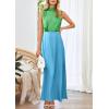 imagePRETTYGARDEN Womens Long Formal Satin Dress Mock Neck Sleeveless Side Slit Flowy Maxi Tank Dresses GreenSky BlueMedium
